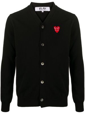 Comme Des Garçons Play cardigan à patch logo - Noir