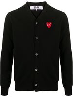 Comme Des Garçons Play cardigan à patch logo - Noir - thumbnail