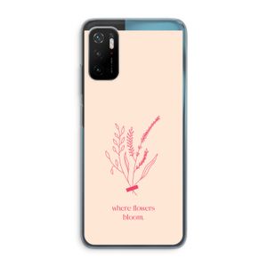 Where flowers bloom: Xiaomi Poco M3 Pro 5G Transparant Hoesje