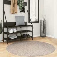 VidaXL Vloerkleed pamplona shaggy hoogpolig modern ø 120 cm beige