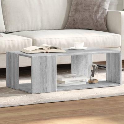 Salontafel 89,5x48x30 cm bewerkt hout grijs sonoma eikenkleurig