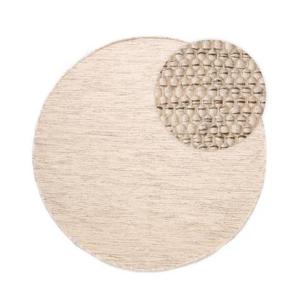 Nordic Weavers Rond wollen vloerkleed - Ulstein wit|grijs - 150 cm