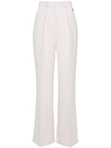 Elisabetta Franchi pantalon droit à design plissé - Gris