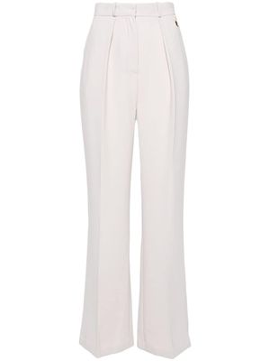 Elisabetta Franchi pantalon droit à design plissé - Gris