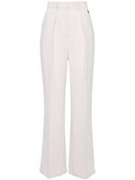 Elisabetta Franchi pantalon droit à design plissé - Gris