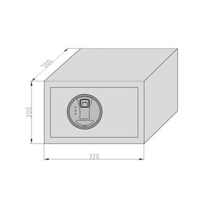 Basi 2115-0011-FP EMT 200 - Fingerprint Kluis Vingerafdrukslot