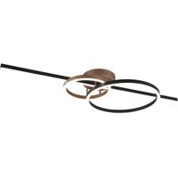 LED Plafondlamp - Trion Atilla - 54W - Aanpasbare kleur - Dimbaar - Zwart - Metaal