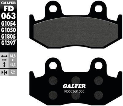 GALFER Brake pad fd063 g1050 organic