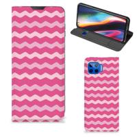 Motorola Moto G 5G Plus | Hoesje met Magneet | Waves Pink