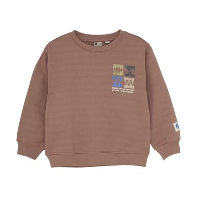 Daily7 winter sweater jongens - roze - oversized/print