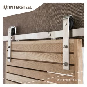 Intersteel Schuifdeur systeem Basic geborsteld RVS