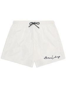 Armani Exchange short de bain à logo imprimé - Blanc