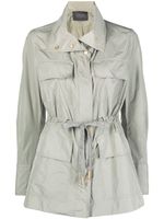 Lorena Antoniazzi coupe-vent zippé à lien de resserrage - Gris