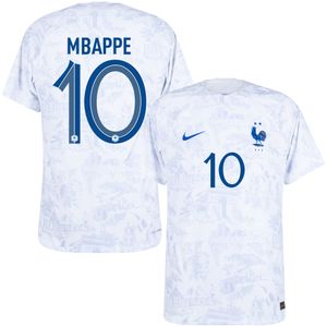 Frankrijk Dri Fit ADV Match Shirt Uit 2022-2023 + Mbappe 10