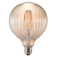 Grote deco E27 LED lichtbron met amberglas warm wit 2W &apos;Avra&apos;