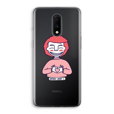 Hartje: OnePlus 7 Transparant Hoesje
