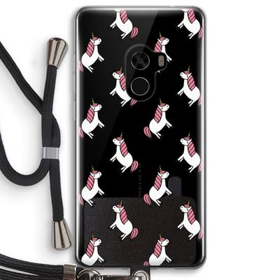 Eenhoorns overal: Xiaomi Mi Mix 2 Transparant Hoesje met koord
