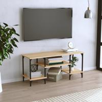 Tv-meubel 102x35x45,5 cm bewerkt hout sonoma eikenkleurig