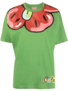 Kenzo t-shirt en coton à imprimé Boke Flower - Vert