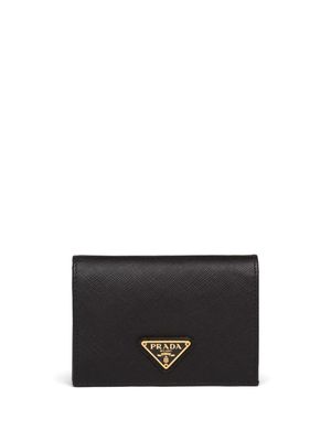 Prada portefeuille en cuir Saffiano - Noir