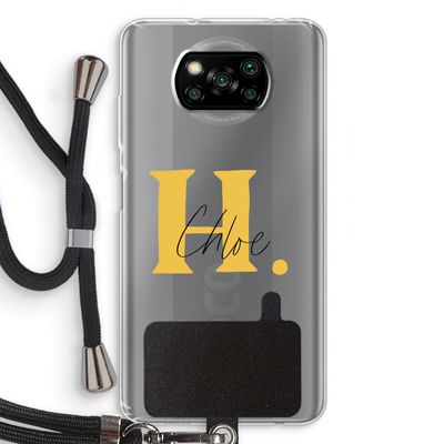 Amber Script: Xiaomi Poco X3 Pro Transparant Hoesje met koord