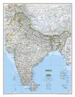 Wandkaart India, 60 x 77 cm | National Geographic - thumbnail