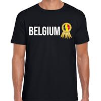 Bellatio Decorations Verkleed shirt voor heren - Belgium - zwart - supporter - themafeest - Belgie 2XL  -
