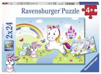 Ravensburger puzzel 2x24 stukjes sprookjesachtige eenhoorn