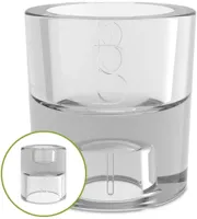 Bolsius kandelaar 2 in 1 rond glas 6.1x6.5cm transparant Bolsius kandelaar 2 in 1 rond glas 6.1x6.5cm transparant