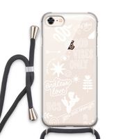 Good vibes: iPhone 8 Transparant Hoesje met koord