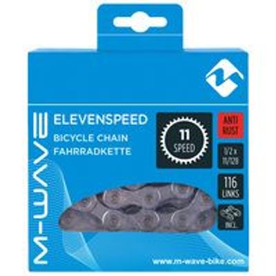 M-Wave ketting 11-speed, 1/2x11/128 116l zilver anti-roest (hangverpakking)