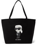 Karl Lagerfeld sac cabas Ikonik à logo imprimé - Noir