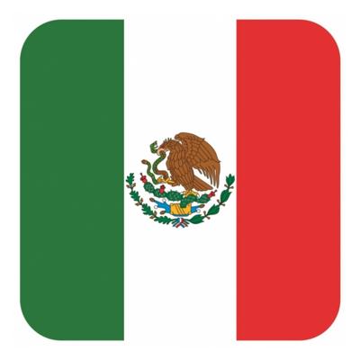 Glas viltjes met Mexicaanse vlag 15 st