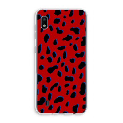 Red Leopard: Samsung Galaxy A10 Transparant Hoesje