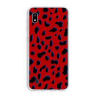 Red Leopard: Samsung Galaxy A10 Transparant Hoesje