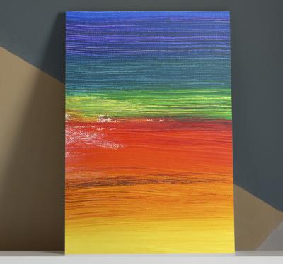 Canvas schilderij kunst Regenboog splash kleur