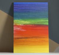 Canvas schilderij kunst Regenboog splash kleur
