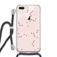 Hands pink: iPhone 8 Plus Transparant Hoesje met koord