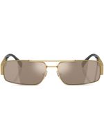 Versace Eyewear logo-plaque rectangular-frame sunglasses - Or - thumbnail