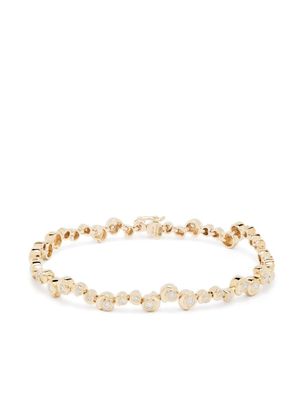 Yvonne Léon bracelet Rivière Escargot en or 9ct pavée de diamants