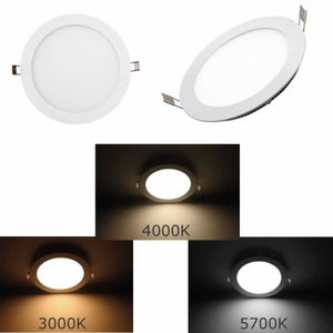 LED paneel rond 15W 240mm inbouw 950, 990, 1130 Lm kleur instelbaar 3000K, 4000K en 5700K dimbaar