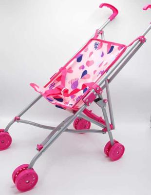 Vedes Poppen buggy met hartjes inklapbaar