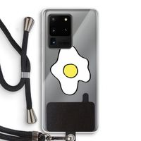 Spiegelei: Samsung Galaxy S20 Ultra Transparant Hoesje met koord