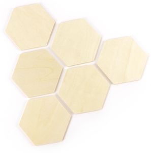 Graine Créative zakje van 30 hexagonale vormen om te decoreren