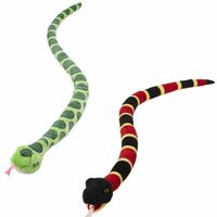 Pluche dieren knuffels 2x slangen van 145 cm - Knuffeldier - thumbnail