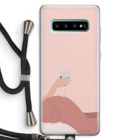 Wine: Samsung Galaxy S10 Plus Transparant Hoesje met koord