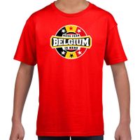 Have fear Belgium / Belgie is here supporter shirt / kleding met sterren embleem rood voor kids XL (158-164)  - - thumbnail