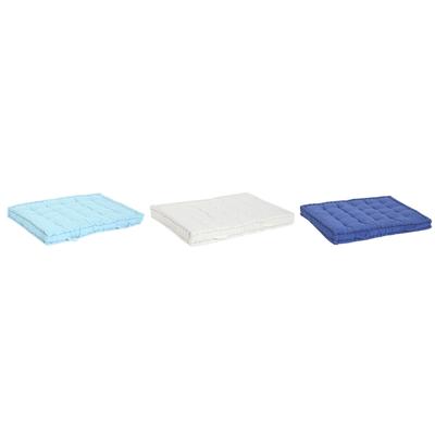 Vloerkussen DKD Home Decor Blauw Marineblauw Greige 110 x 78 x 12 cm (3 Stuks)