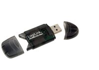 LogiLink Cardreader USB 2.0 Stick external for SD/MMC geheugenkaartlezer Zwart - thumbnail