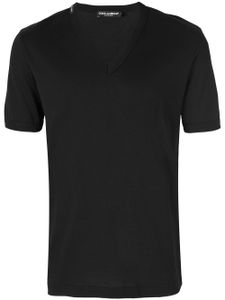 Dolce & Gabbana t-shirt à col v - Noir